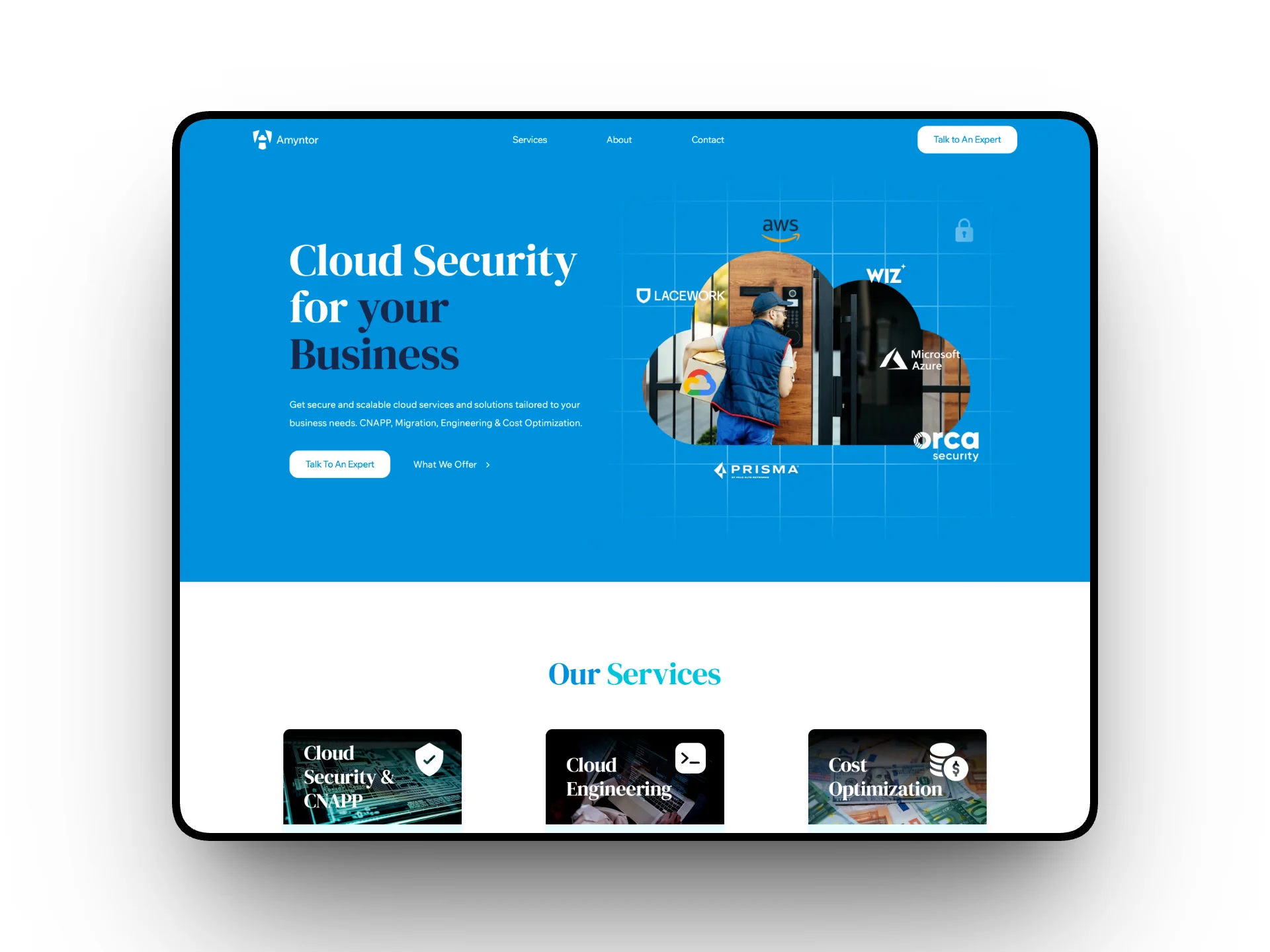 Amyntor Cloud — Cloud Security Website — portfolio screen 1