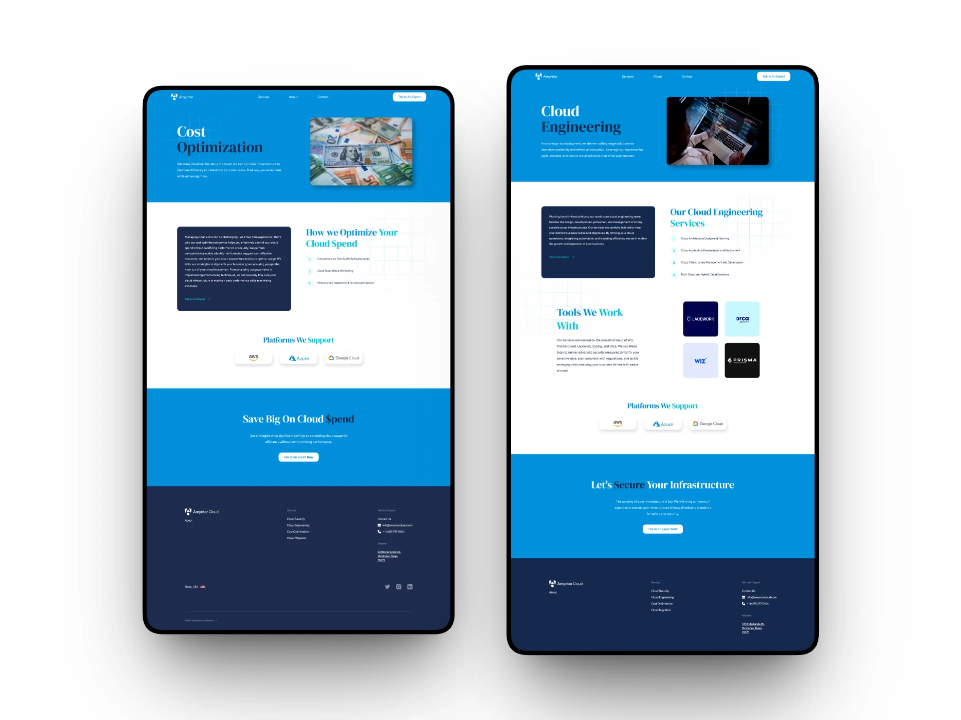 Amyntor Cloud — Cloud Security Website — portfolio screen 2