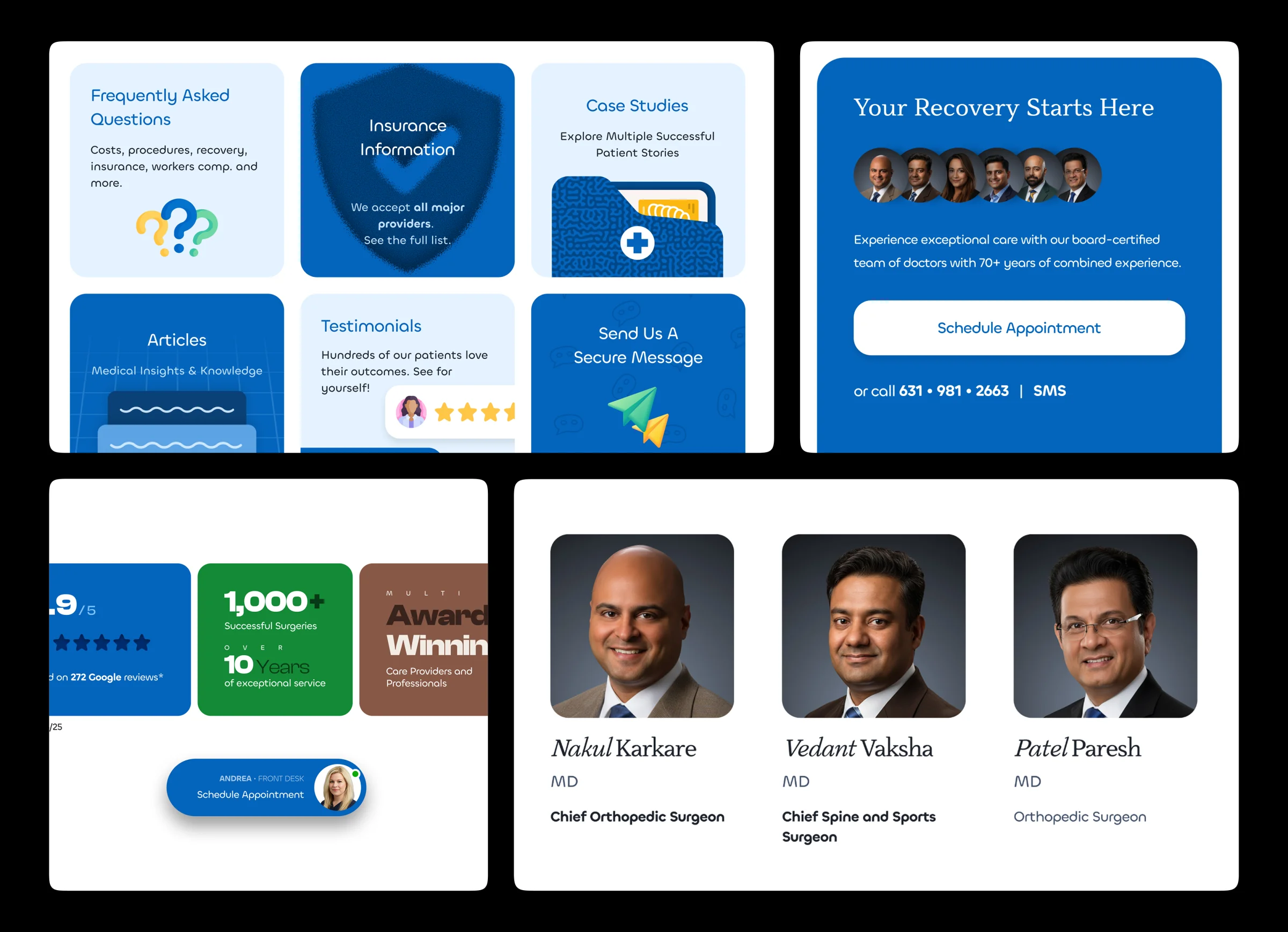 Complete Orthopedics — Healthcare Website — portfolio screen 5