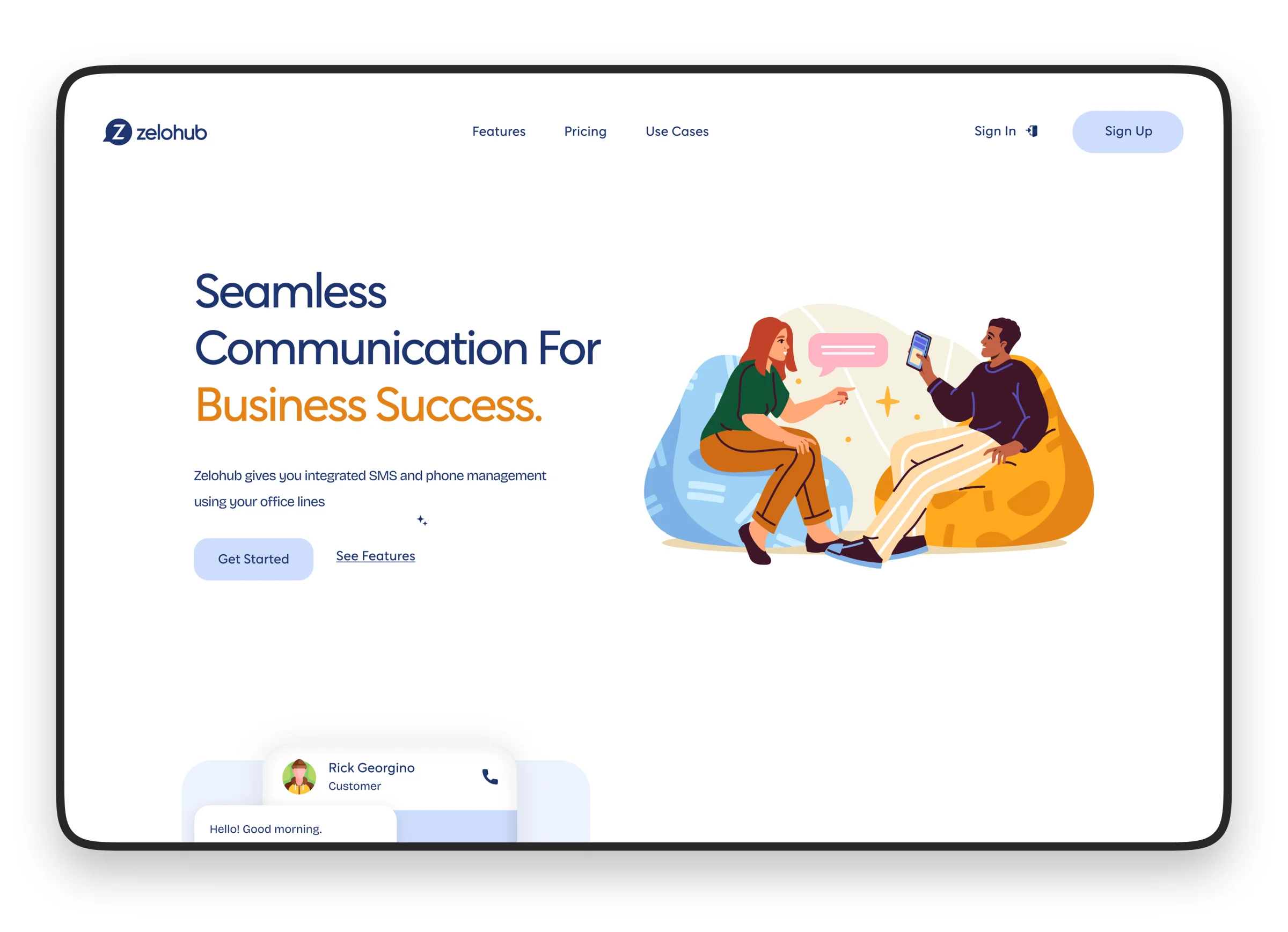 Zelohub — Healthcare Communication SaaS — portfolio screen 1