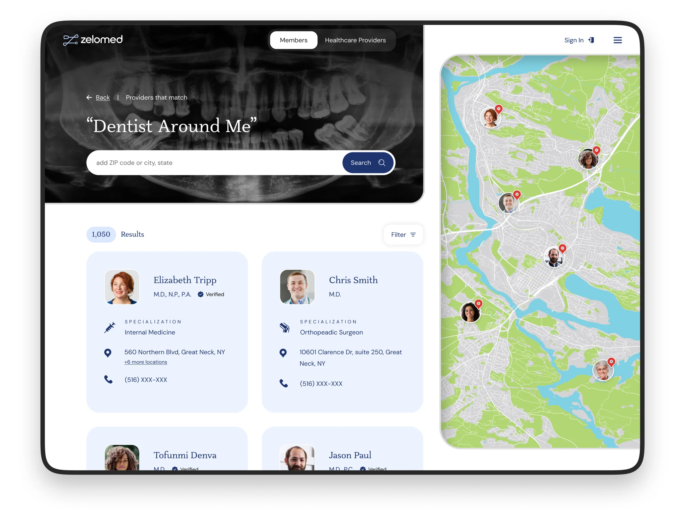 Healthcare Provider Discovery Platform — portfolio screen 1