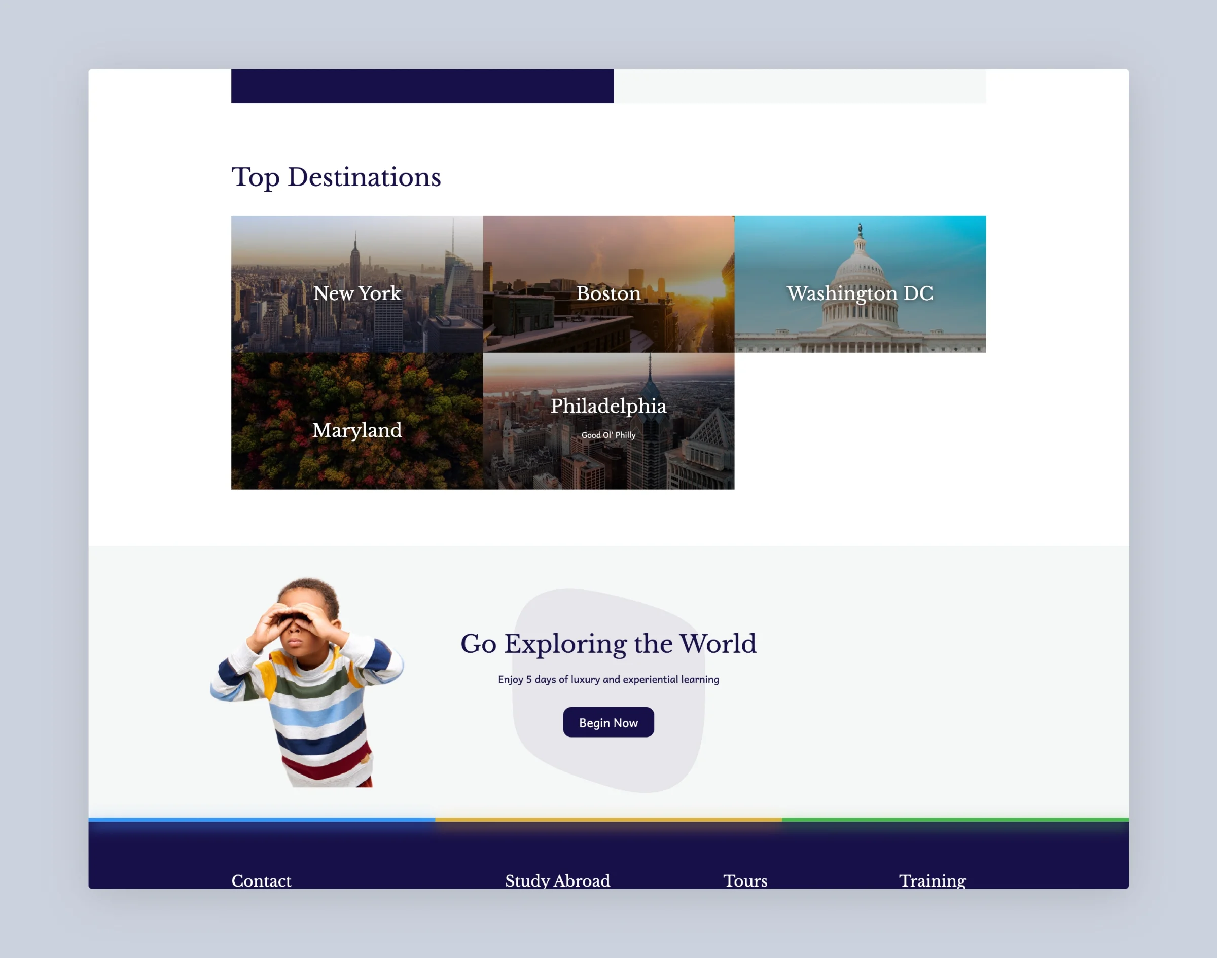 Windsor — Study Abroad Application Website — portfolio screen 3